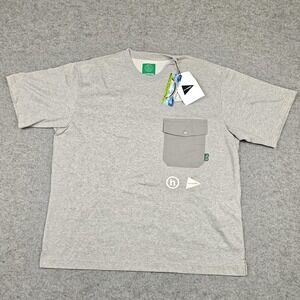Hidden X And Wander Shirt Mens 2XL Gray Coolmax Pocket Graphic Tee Japan New